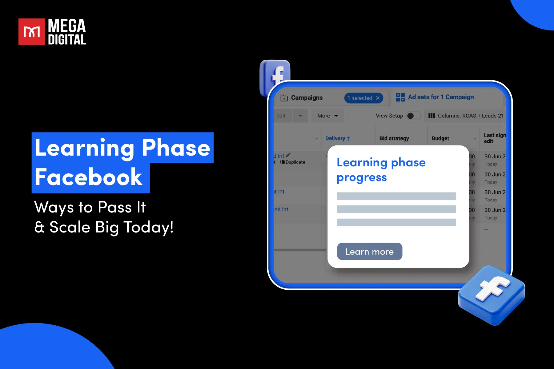 Learning Phase Facebook: Ways to Pass It & Scale Big Today!